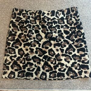 Loft Cheetah Mini Skirt 8P